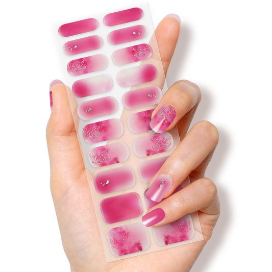 Sweet Barbie: Pink Gradient Gel Nail Strips
